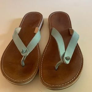 OluKai Nohie Aqua Leather Sandals